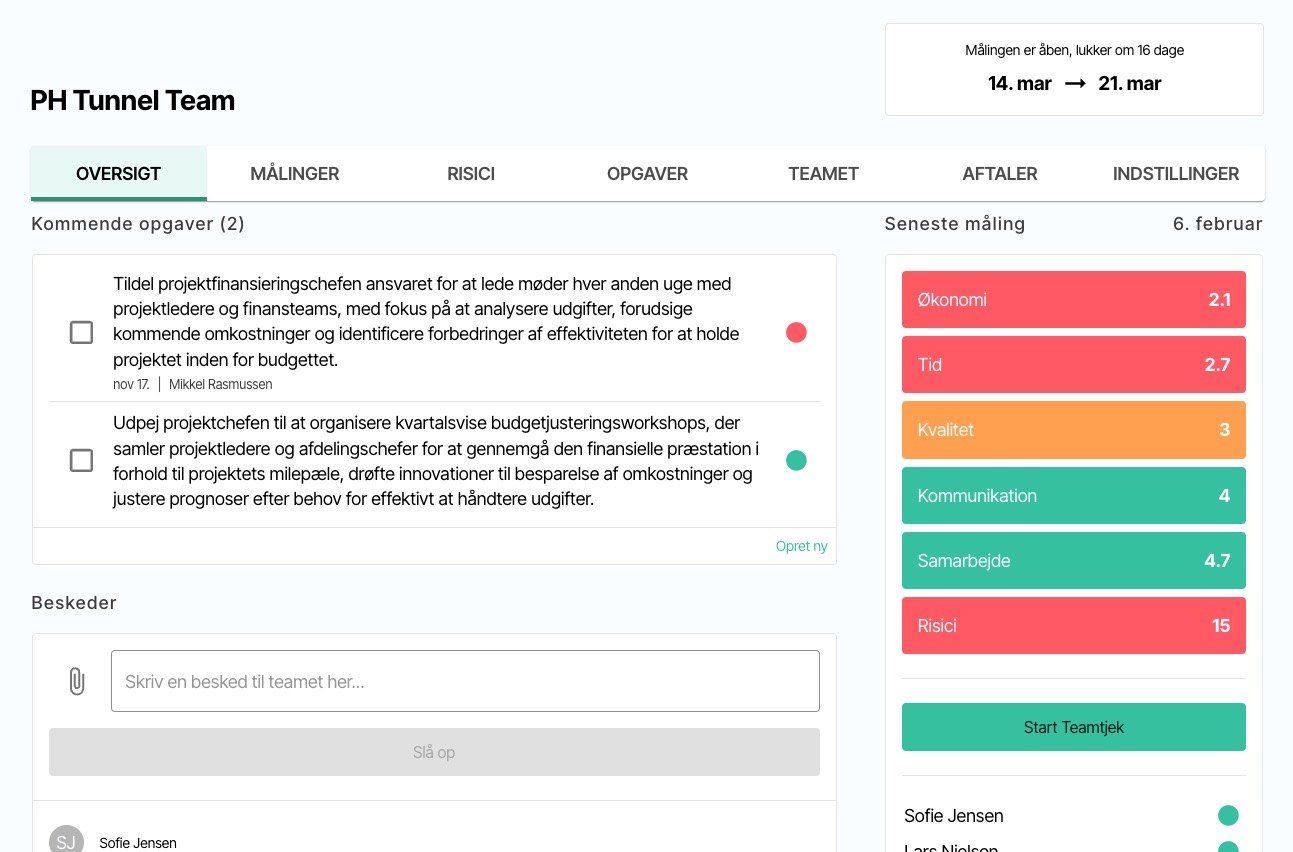 Teamvaerk platform demo